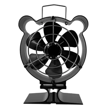Мини-вентилятор с 6 лопастями, работающий на тепловой энергии, с крышкой, Эффективный нагрев, Небольшой вентилятор для камина, Зимой теплый, Тихий, экологичный Портативный обогреватель