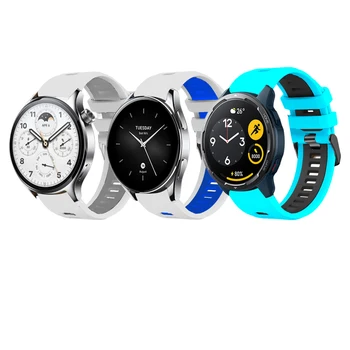 новый 22 мм Силиконовый Ремешок Для Часов Correa Для Xiaomi Watch S2 42 46 мм/S1 Pro/Active/Color 2/Mi Watch Спортивный Ремешок Браслет-Браслет