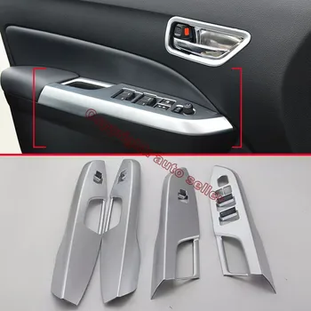 ABS Жемчужно-хромированные кнопки внутренней двери, накладка на панель для Suzuki VITARA 2015 2016 Наклейки на автомобильные аксессуары