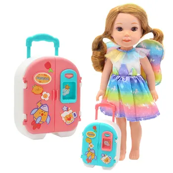 Новый прекрасный дорожный чемодан для 14-дюймовой куклы Wellie Wisher и 32-34-сантиметровой куклы Paola Reina, аксессуары для кукол.
