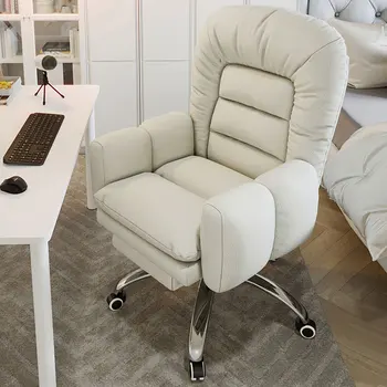 Кавайный белый компьютерный стол, кресло для отдыха с откидывающейся спинкой, Индивидуальное роскошное кресло руководителя, Геймерская мебель Cadeira Eiffel, Офисы