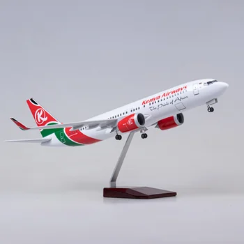 1/85 Масштаб 47 СМ Самолет B737 MAX Aircraft Авиакомпании Kenya Airways С Легкими колесами, Отлитыми под давлением Из смолы, Коллекция игрушек
