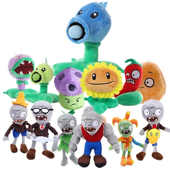 Плюшевые игрушки персонажей видеоигр Plants vs Zombies 2 PVZ Plants Peashooter SunFlower, Плюшевые куклы из аниме, Подарки для детей