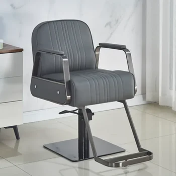 Парикмахерское кресло для парикмахеров салона красоты, специальный стул, поручень из нержавеющей стали, парикмахерское кресло, роскошная ретро мебель для салона Cadeira QF50BC